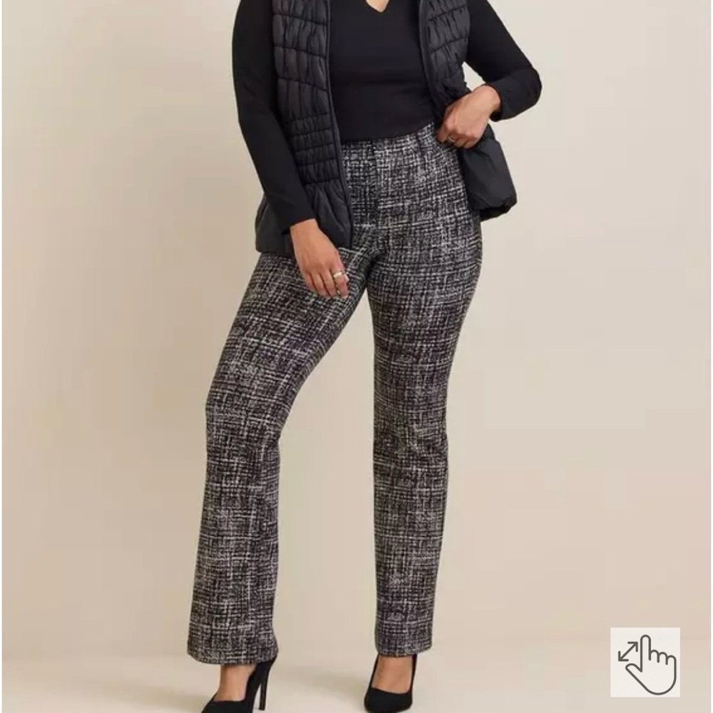 TORRID Women's Black and White Tweed Pants Size 16R